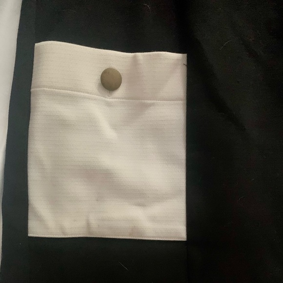 LOFT BLACK WITH WHITE POCKETS DRESS - Picture 4 of 4